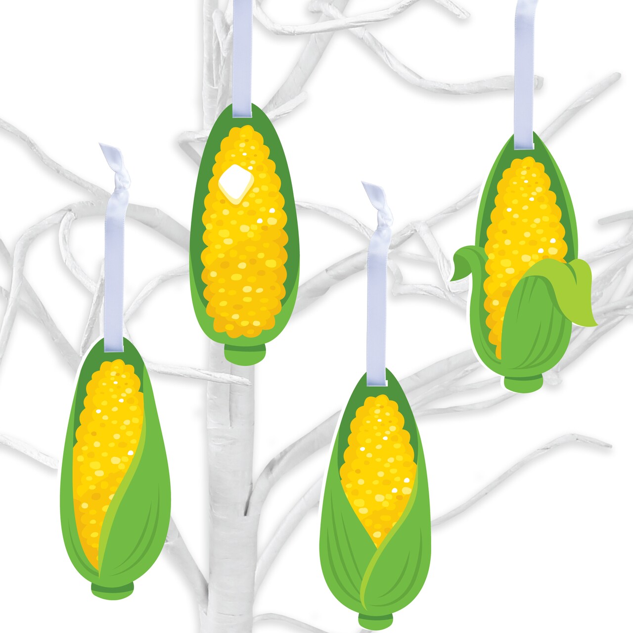 Big Dot of Happiness It's Corn - Fall Harvest Decorations - Tree Ornaments - Set of 12